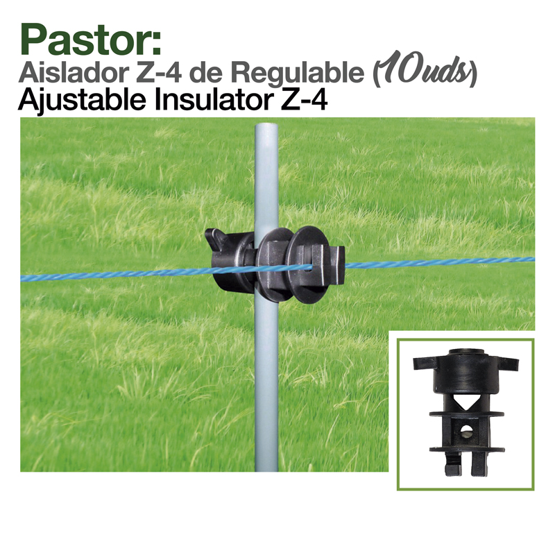 Aislador pastor eléctrico Z-4 regulable ZAR (75 unidades) - Suministros  Urquiza
